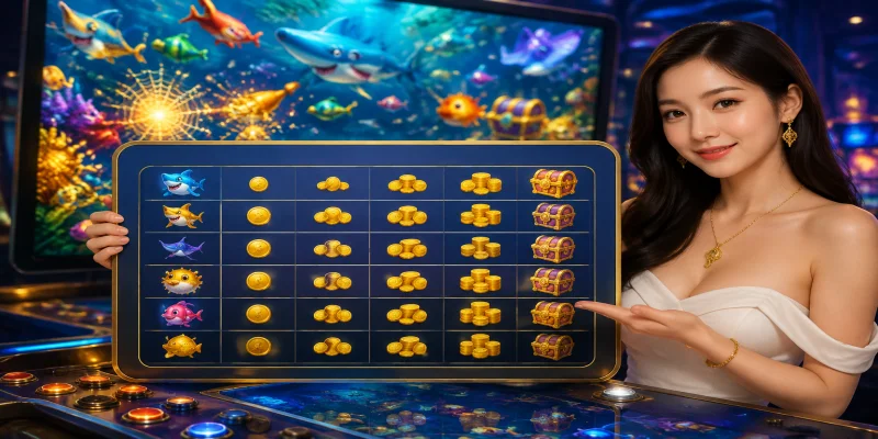 Bảng thống kê tỷ lệ quy đổi điểm thưởng tương ứng với từng kích thước cá tại hệ thống.