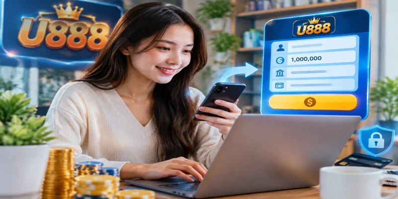 Giao diện biểu mẫu nhập thông tin rút tiền u888 nhanh chóng trên điện thoại