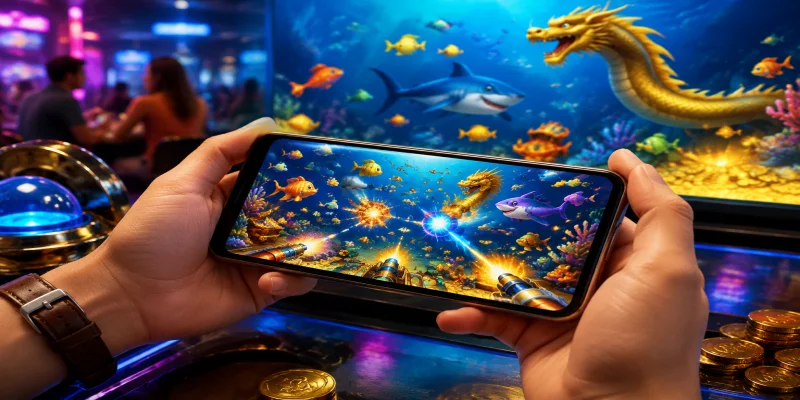 Giao diện sảnh chơi bắn cá u888 với đồ họa 3D sống động và hệ thống sinh vật biển phong phú.