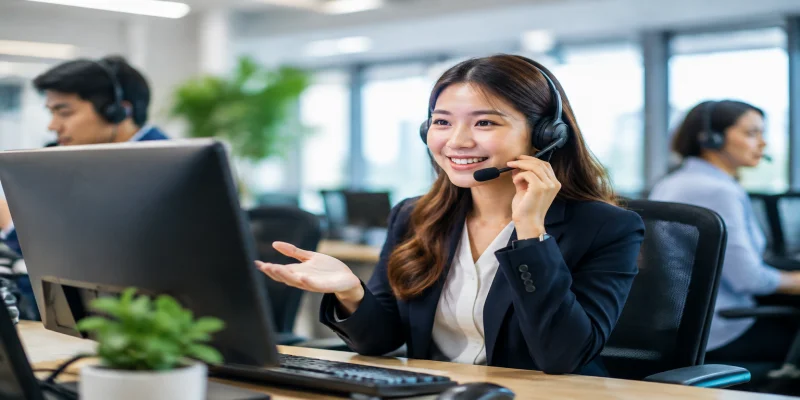 Nhân viên hỗ trợ khách hàng chuyên nghiệp giải đáp thắc mắc của người chơi trực tuyến