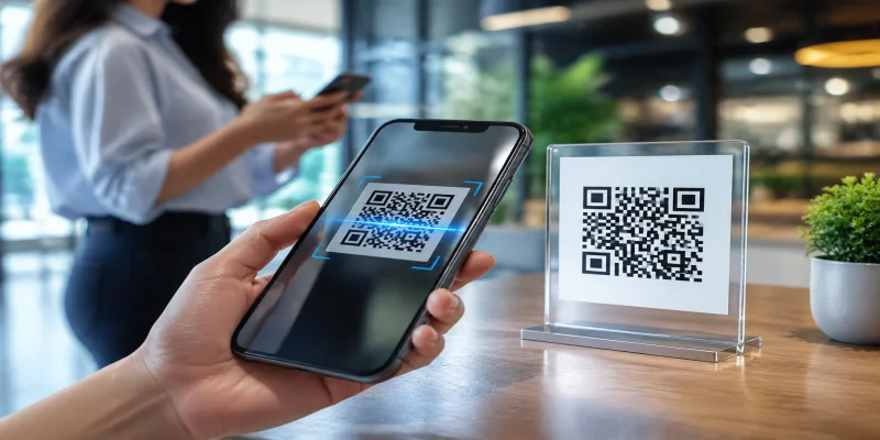 Thao tác quét mã QR tiện lợi giúp rút ngắn thời gian cài đặt ứng dụng.
